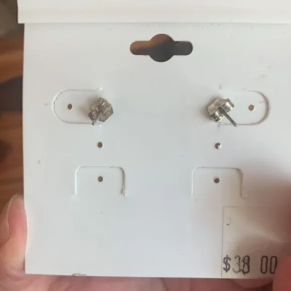 Cz nickel free drop earrings - Picture 2 of 3